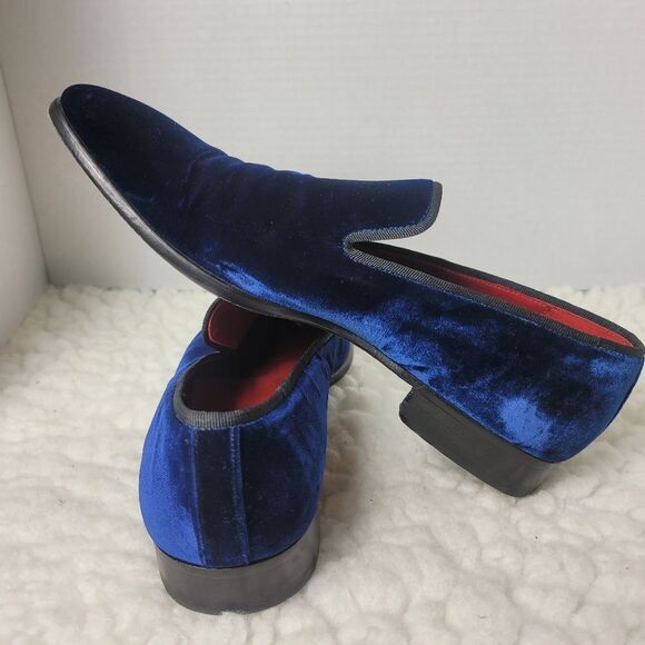 Magnanni 'Dorio' Mens Smoking Loafer Size 7 Blue Velvet Shoes - Picture 6 of 12